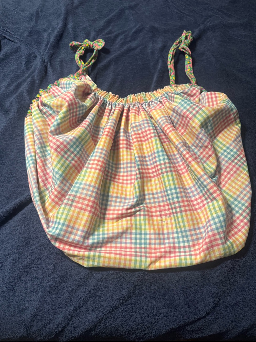 Multicolor Plaid Hobo Bag - Women